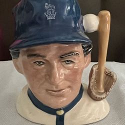 Royal Daulton Baseball Player Small Toby Jug