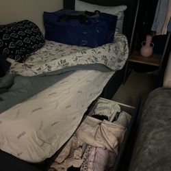 Twin Size Bed With Storage Mattress Included 