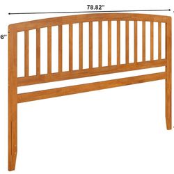 AFI Richmond King Solid Wood Headboard with Attachable Charger in Light Toffee