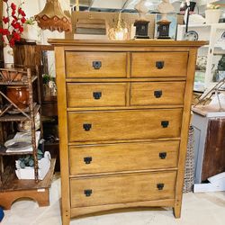 Mission Style Tallboy Dresser