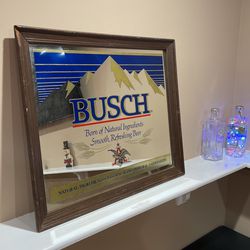 Vintage 1978 mirrored Busch Beer Sign Thumbnail