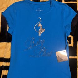 Blue Baby Phat Gold Rhinestone Top