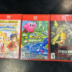 Brand New - Sealed - Nintendo Switch 2 Games - Bundle Price - $180 - Hyrule - Kirby - Grand Bazaar