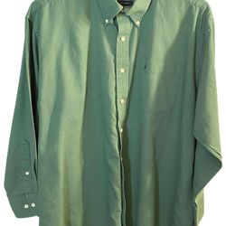 Nautica Vintage Oxford Mens Dress Shirt Size 17 1/2 (32/33) Spotless  