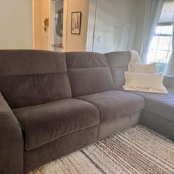 3 Seater L Shaped Sofa With Chase And Recliner