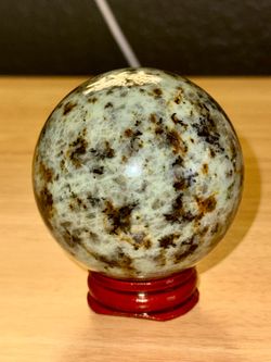 Polished 61.5 mm Kiwi Jasper Sphere