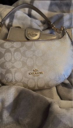 Coach Canvas Crescent Shoulder Bag