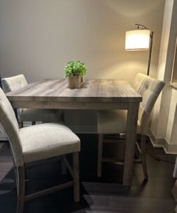 Grey Counter Height Dining Room Table