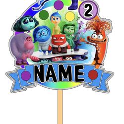 Custom Color Emotions Birthday Cake Topper 