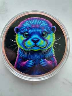 5oz Copper Neon Otter Art Collectible Coin