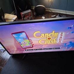 55 Inch Tv W Remote N Roku. Can Deliver For Xtra $5