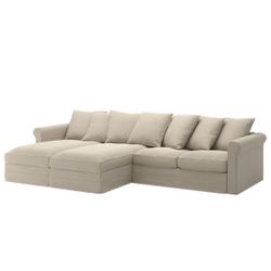 Sofa GRÖNLID Sectional, 4-seat, with chaise, Sporda natural 