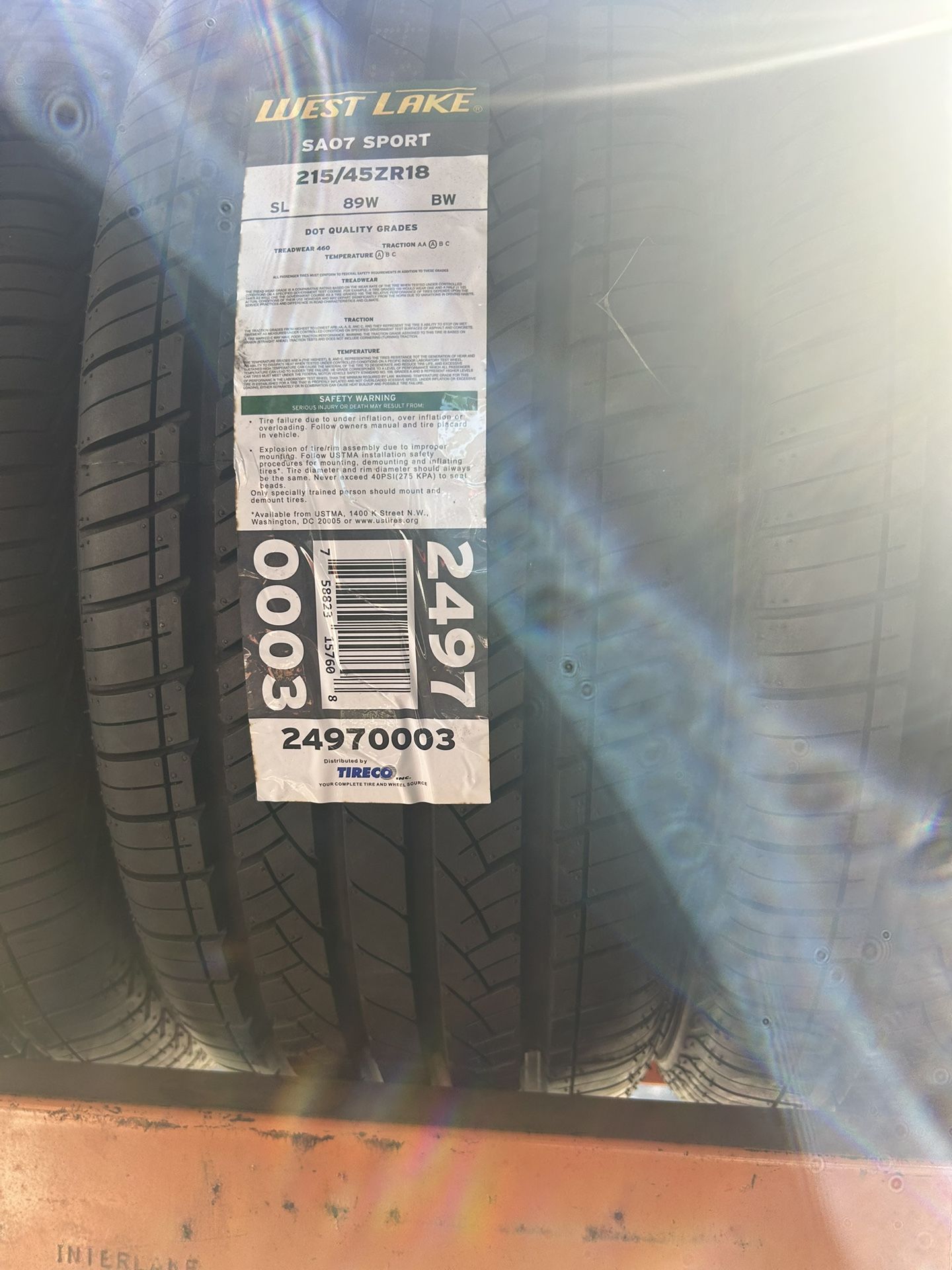 New 215/45 R18 Westlake SA07 $120 Per Tire