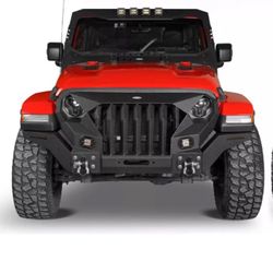 Jeep Wrangler Front Grill And Bumper With WinchPlate 
