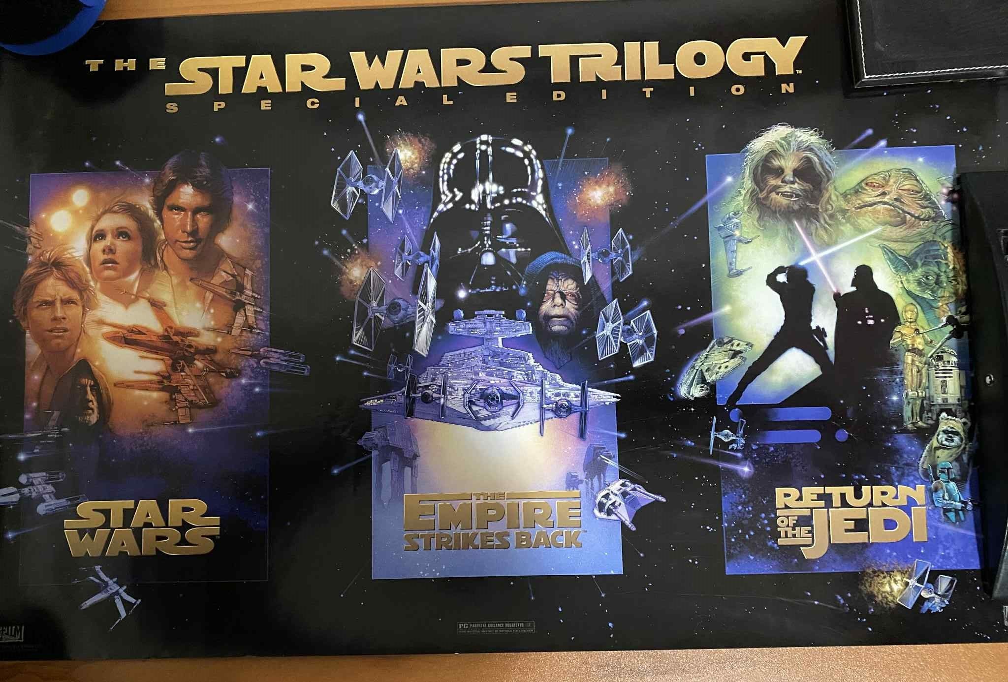 π Star Wars Special Edition Quad Trilogy R-97 Original Rolled Movie Poster