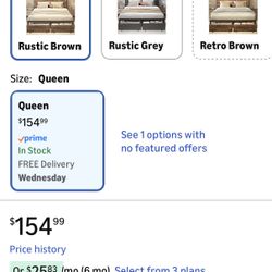 Queen Size Bed Frame With Storage