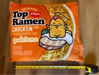 Top Ramen Gudetama Crinkle Plush Pillow