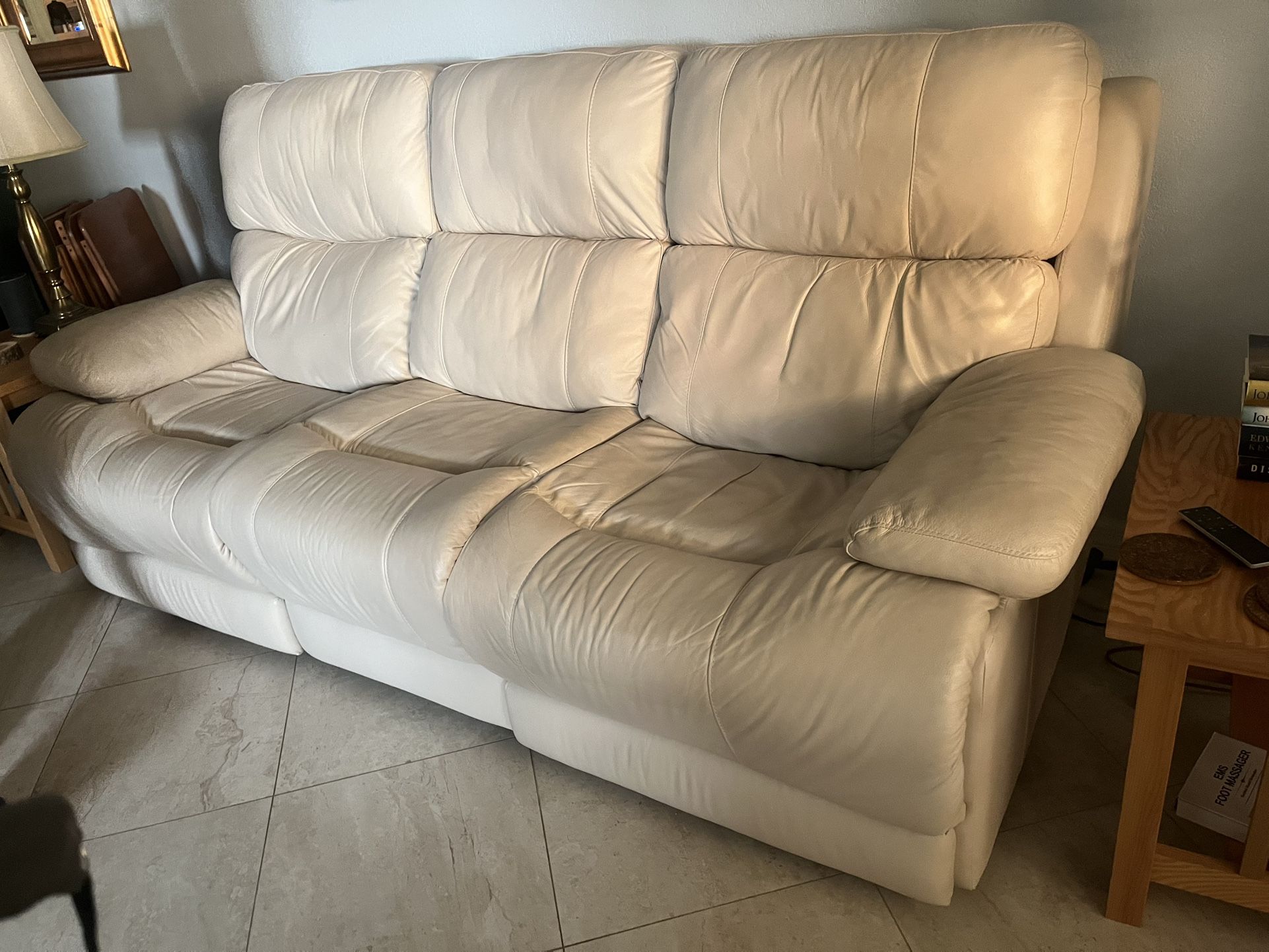Leather Reclining Sofa