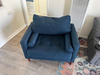 Studio Living® Lexington 39.4"Mid-Century Modern Arm Chair (Navy Blue)