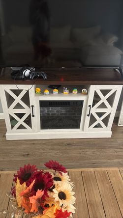 Tv stand fireplace