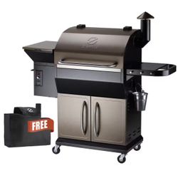 Z GRILLS 1056 sq. in. Pellet Grill in Bronze with Storage Cabinet and Cover