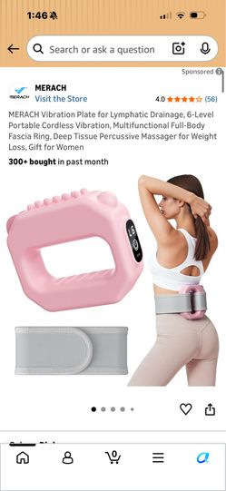 MERACH Pink Vibration Massager Fascia Ring
