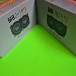 MB QUART 2 PAIRS 4 INCH 2 WAY 80 WATTS CAR SPEAKER ( BRAND NEW PRICE IS LOWEST INSTALL NOT AVAILABLE )