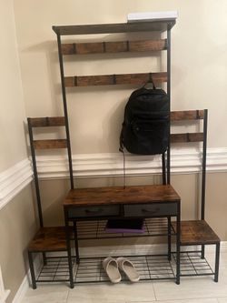 Hall tree 4-in-1 entryway