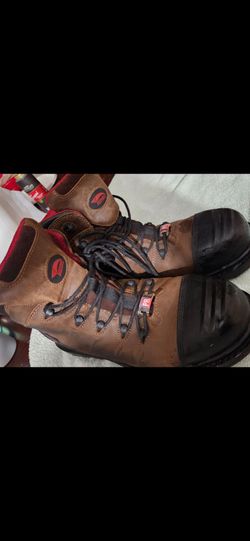 Avenger Hammer Work Boots Mens US 13, Brown Leather Carbon Toe A7546, firm.