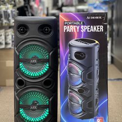 Dual 8" Bluetooth Party Speaker w/ Mic