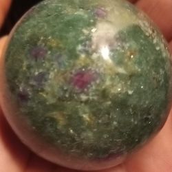 Ruby Fuchsite sphere Healing stone "Heart Chakra " 