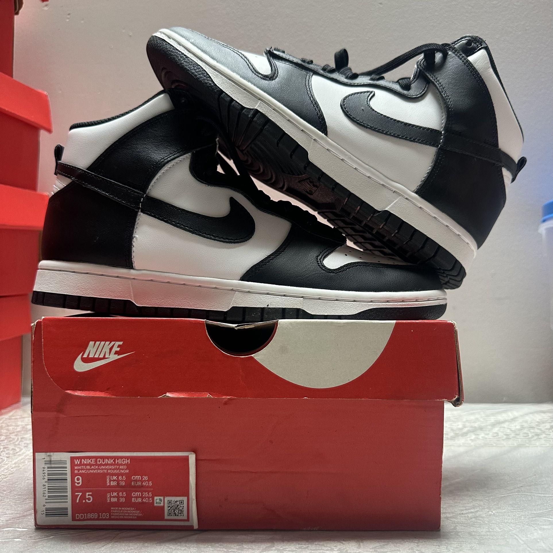 Nike Dunk High Panda W ( Black White Dunk ) Size 9