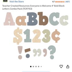 Teacher Created Resources Everyone is Welcome 4" Bold Block Letters Combo Pack (230 Pieces)