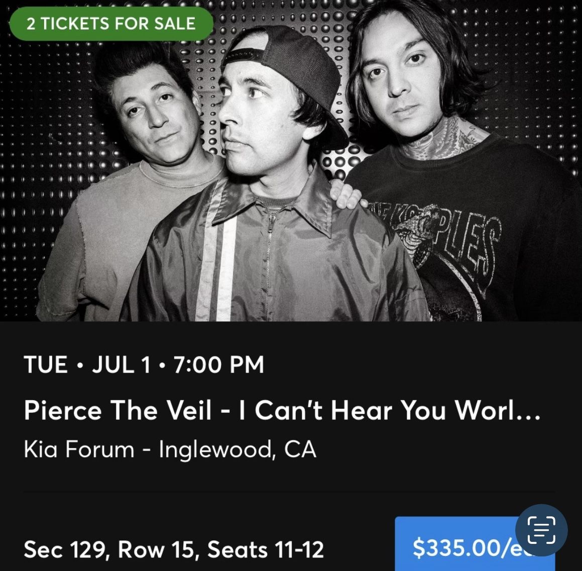 Pierce The Veil Concert Tickets
