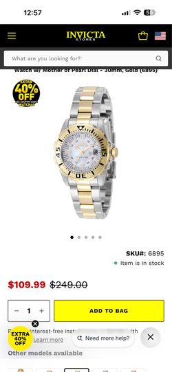 Woman’s invicta pro diver Ronda
