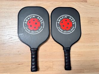 Set of Two Amazin' Aces Carbon Fiber Pickleball Paddles