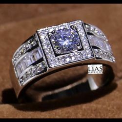 New 18k White Gold Wedding Ring Men’s Band 