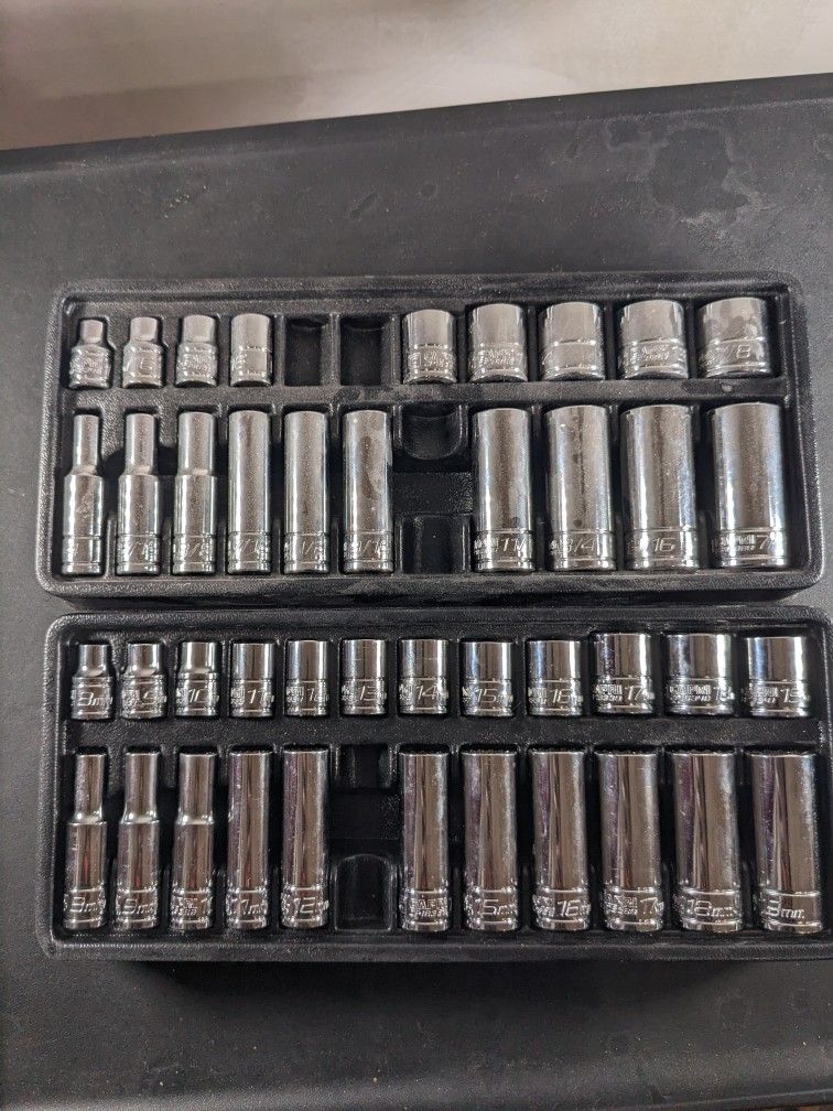 Capri Tools 1/4 inch Drive 12-Point Shallow and Deep Socket Set