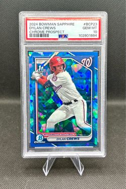 Dylan Crews 1st Bowman Sapphire PSA 10