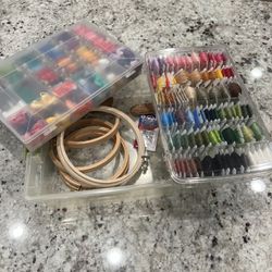 Embroidery Thread And Hoops