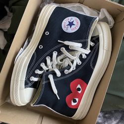 CDG Black High top Converse