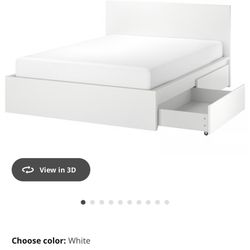 $100 OBO Full Size IKEA Malm Bed With Two Storage Drawers Must Go Asap!!!!