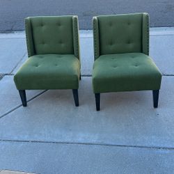 Green Accent Chair Pair