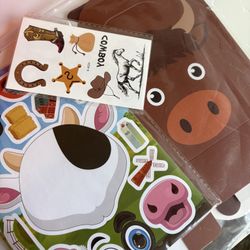 Cowboy Rodeo Western Birthday Party Supplies - Boxes, Tattoos, Stickers