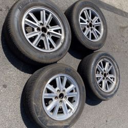 4 — 225/60r16 5x4.5 5x114.3 Stock Ford Mustang G35 G37 Altima Accord Civic Camry Wheels Rims Good Treads Tires!!!!!