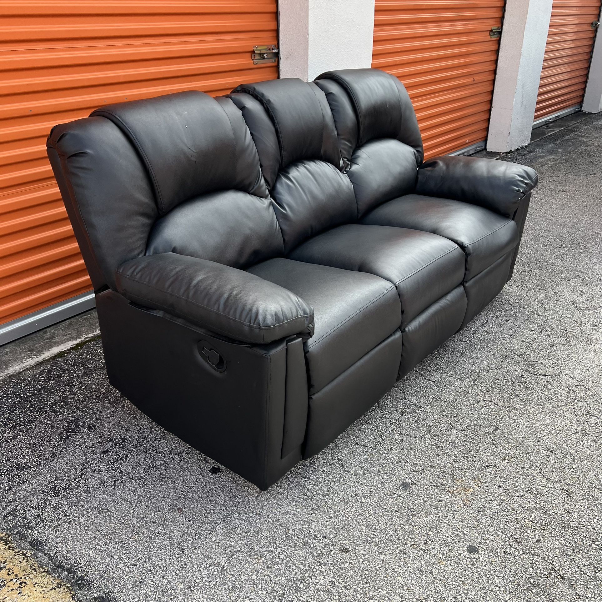 Black Leather Recliner Sofa π Same Day Delivery