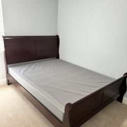 Queen Bed Frame With Box And night stand