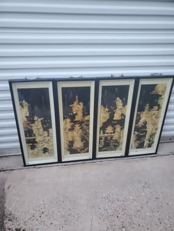 4 Panel Chinese Wall Art