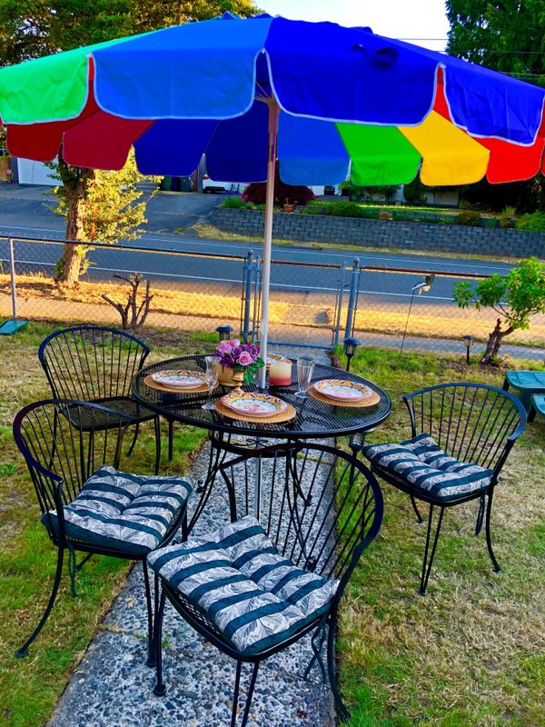 Vintage Patio Set Carolina Forge Dining Table 6 Chairs For In Vintage Patio Set Carolina Forge Dining Table 6 Chairs For In Seattle Wa Offerup
