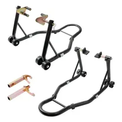 Motorcycle Stand Lift, 850lbs Front Rear Combo Stand Lift Stand, Front and Rear Wheel Fork Stand, U+L Fork Swingarm Spool, Compatible with Most Yamaha